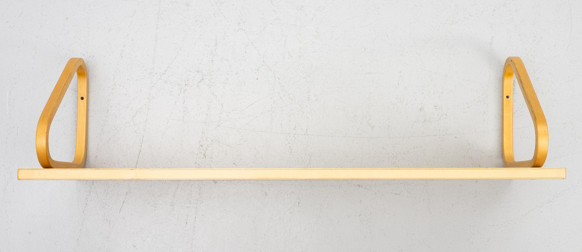 Alvar Aalto, a wall shelf, model 112A, Artek, Finland.