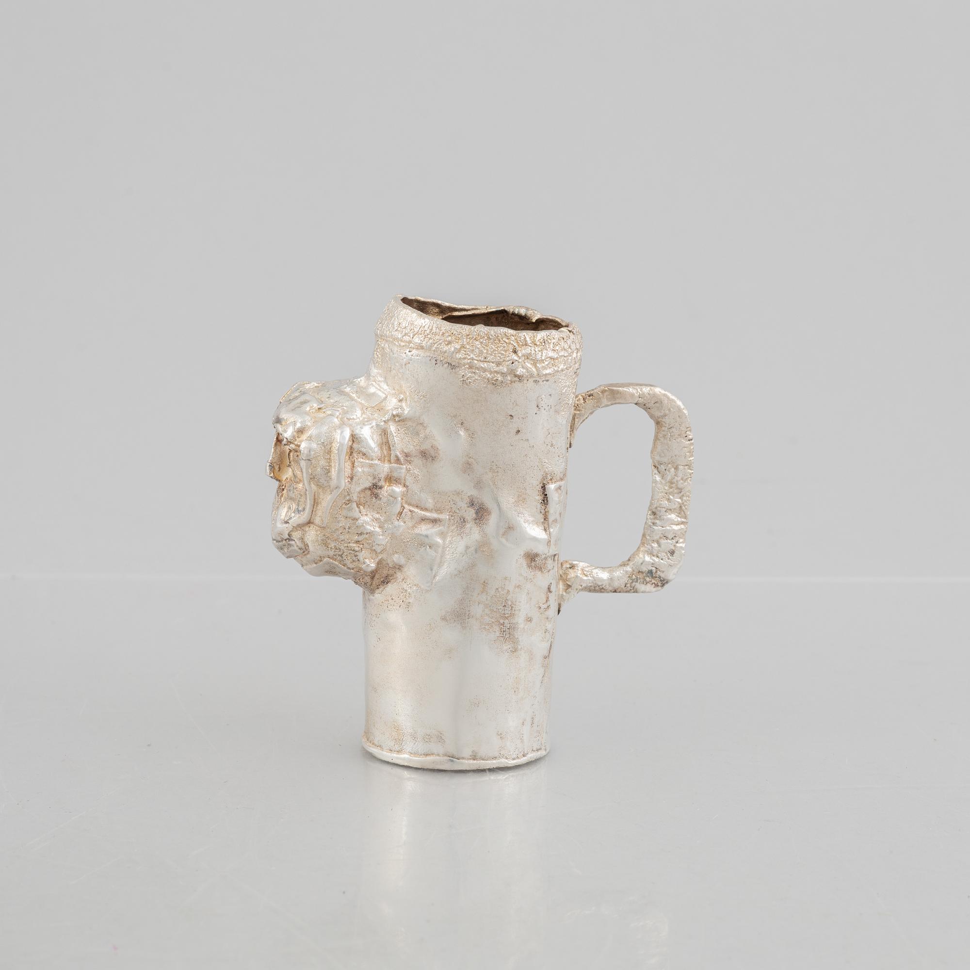 A silver vase, mark of Lars Arby, Gothenburg, Sweden 1975.