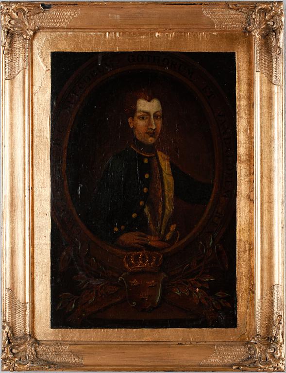 OKÄND KONSTNÄR, olja på pannå, 1700-/1800-tal.