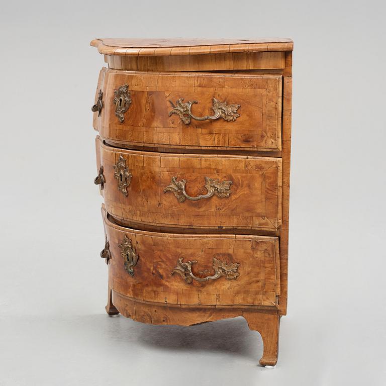 A Swedish Rococo 18th Century corner commode.