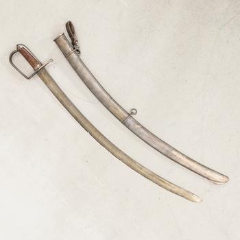 A Swedish sabre, 1807 pattern, with scabbard.