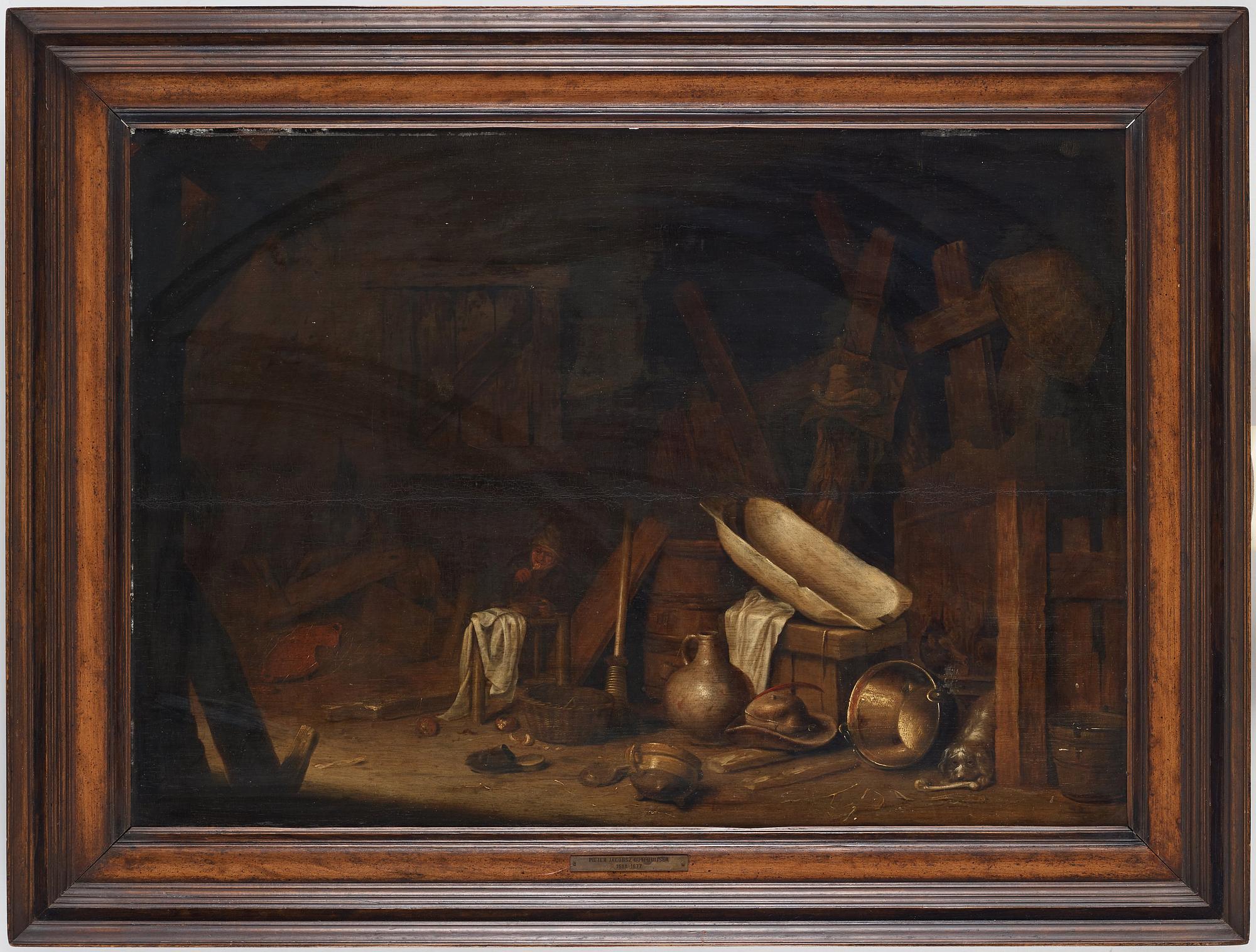 PIETER JACOBSZ. DUYFHUYSEN, attributed to. Unsigned.  Reinforced panel 59 x 83 cm.