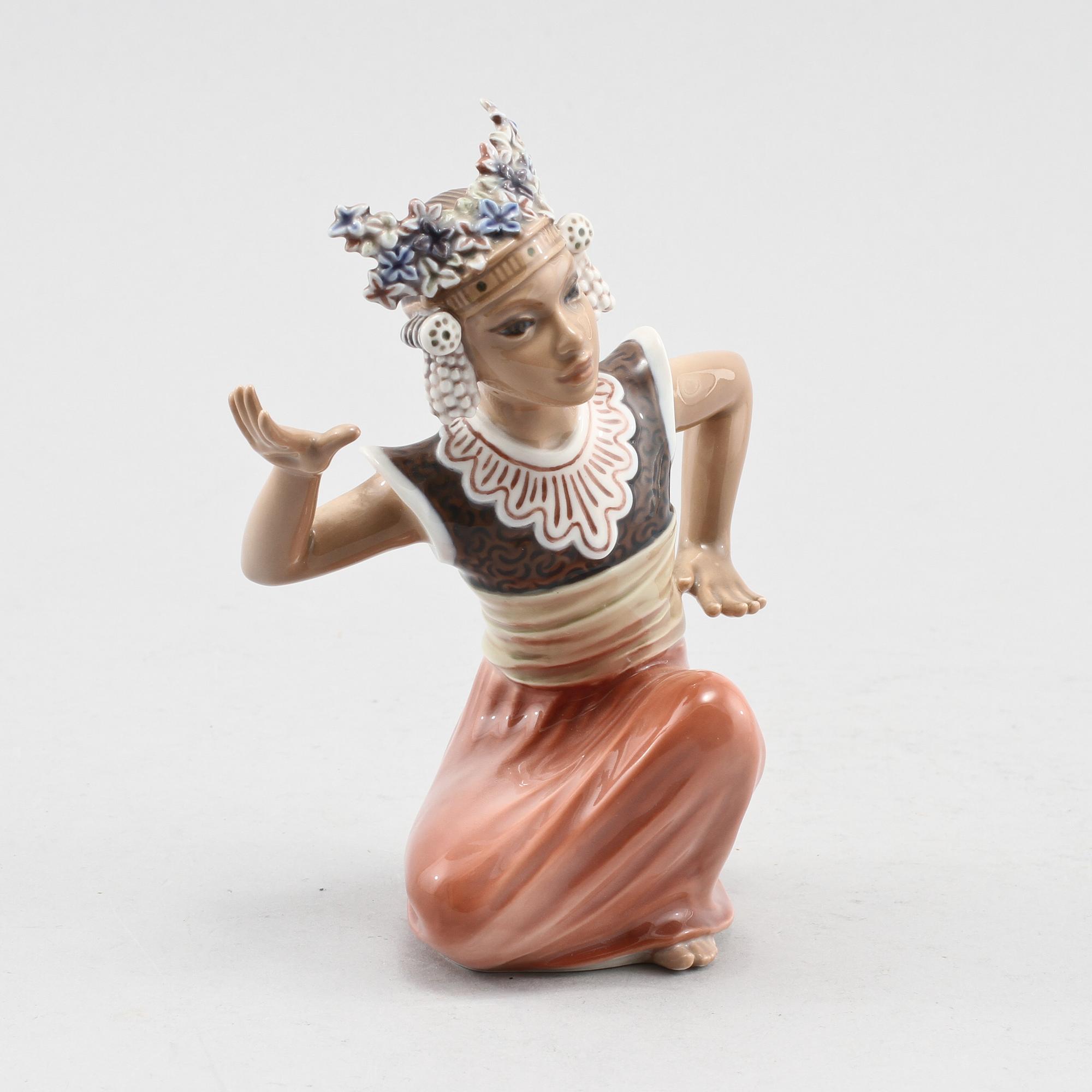 FIGURIN, porslin, Dahl Jensen, Danmark, omkring 1900-talets mitt.