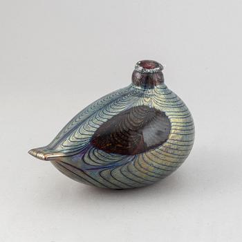 Oiva Toikka, glasskulptur, fågel, Nuutajärvi - Notsjö, signerad.