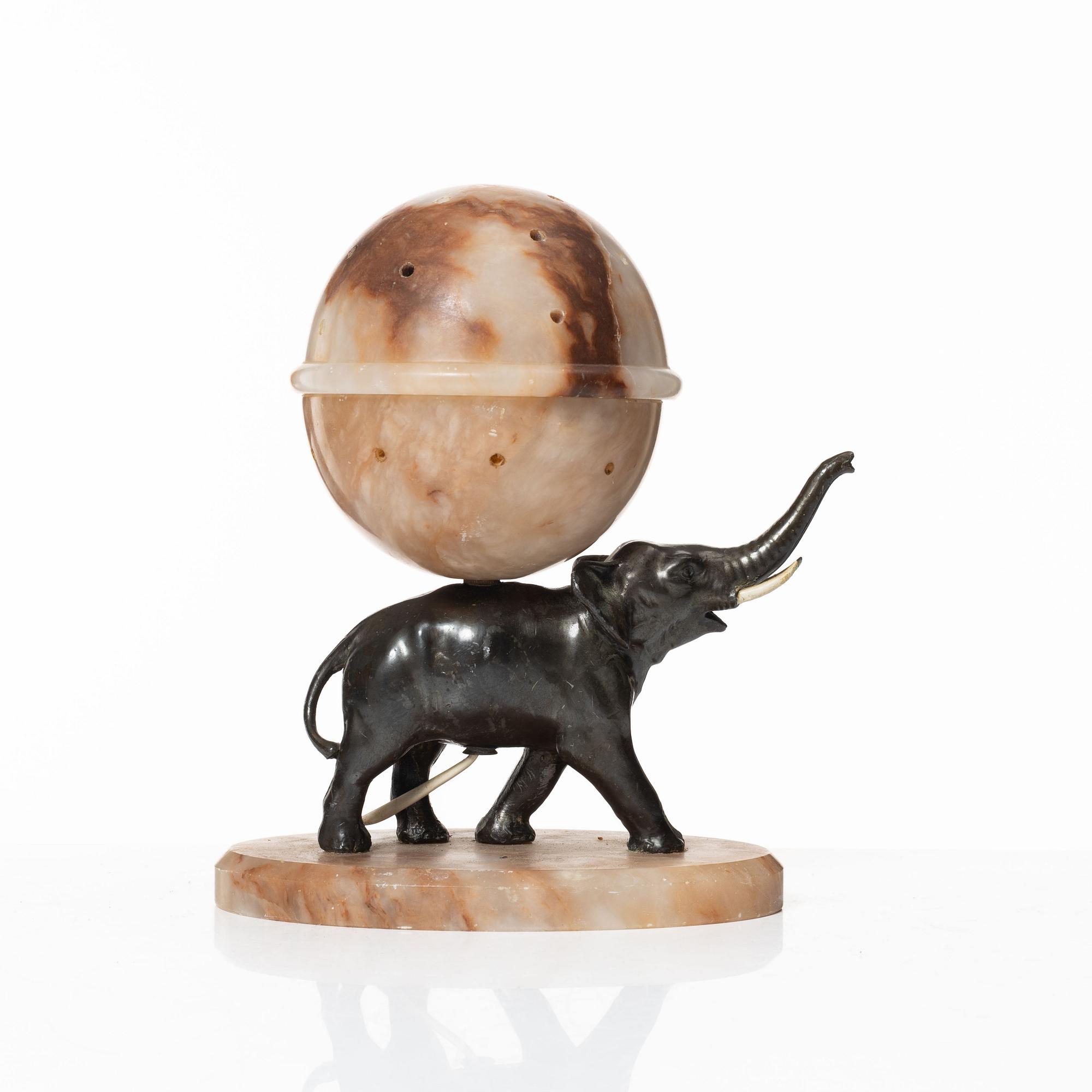 Table lamp/perfume burner, first half of the 20th century.