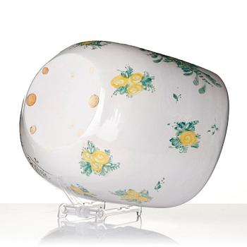 Björn Wiinblad, stor skål, glaserad keramik, Danmark, daterad 1977.