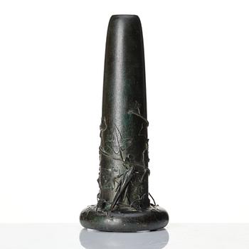 Hugo Elmqvist, an Art Nouveau patinated bronze vase.