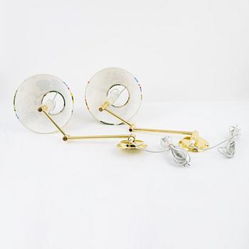 A pair of wall lights, late 20th Century.