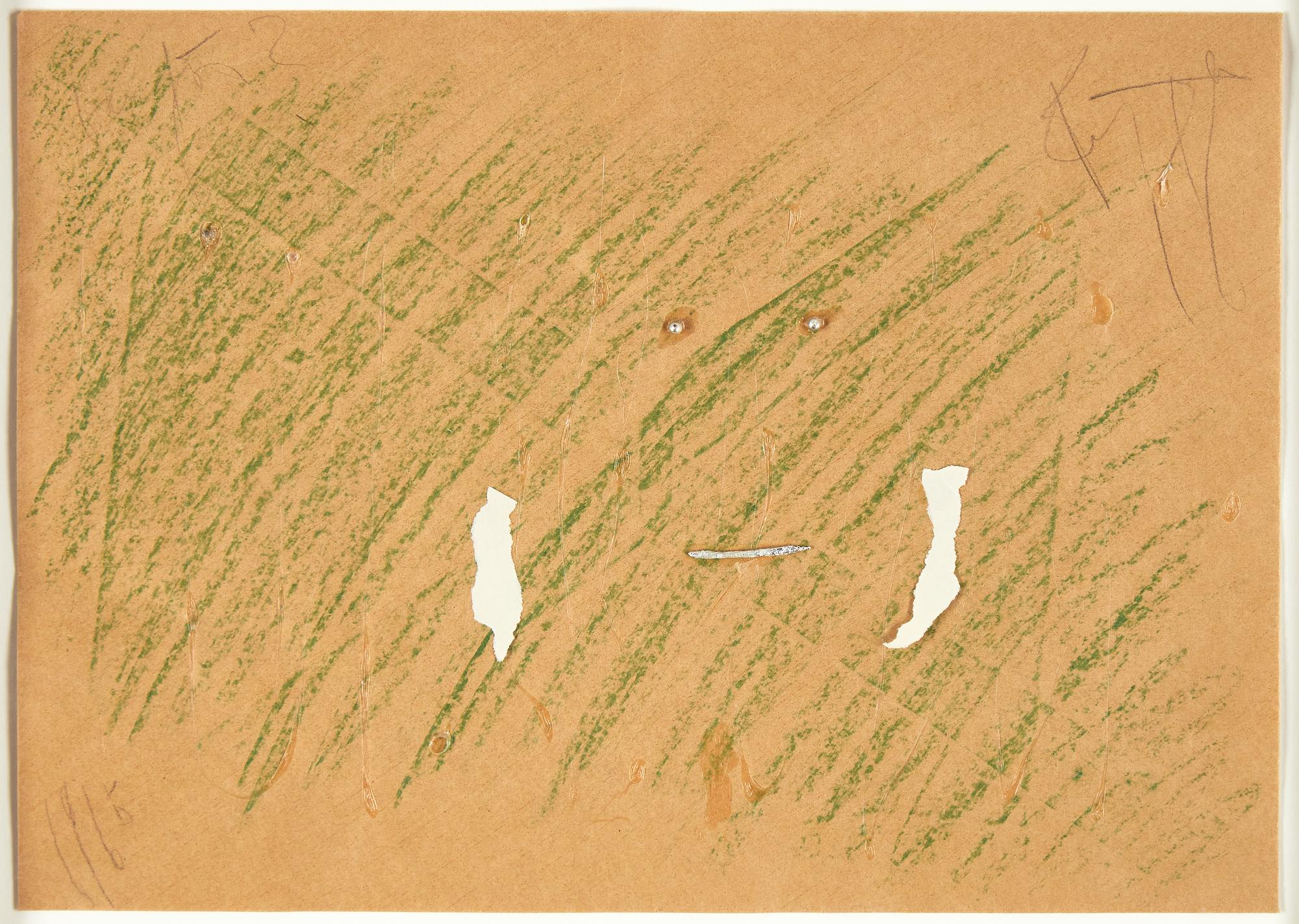 Eddie Figge, mixed media and collage on paper, signed and dated 1965.