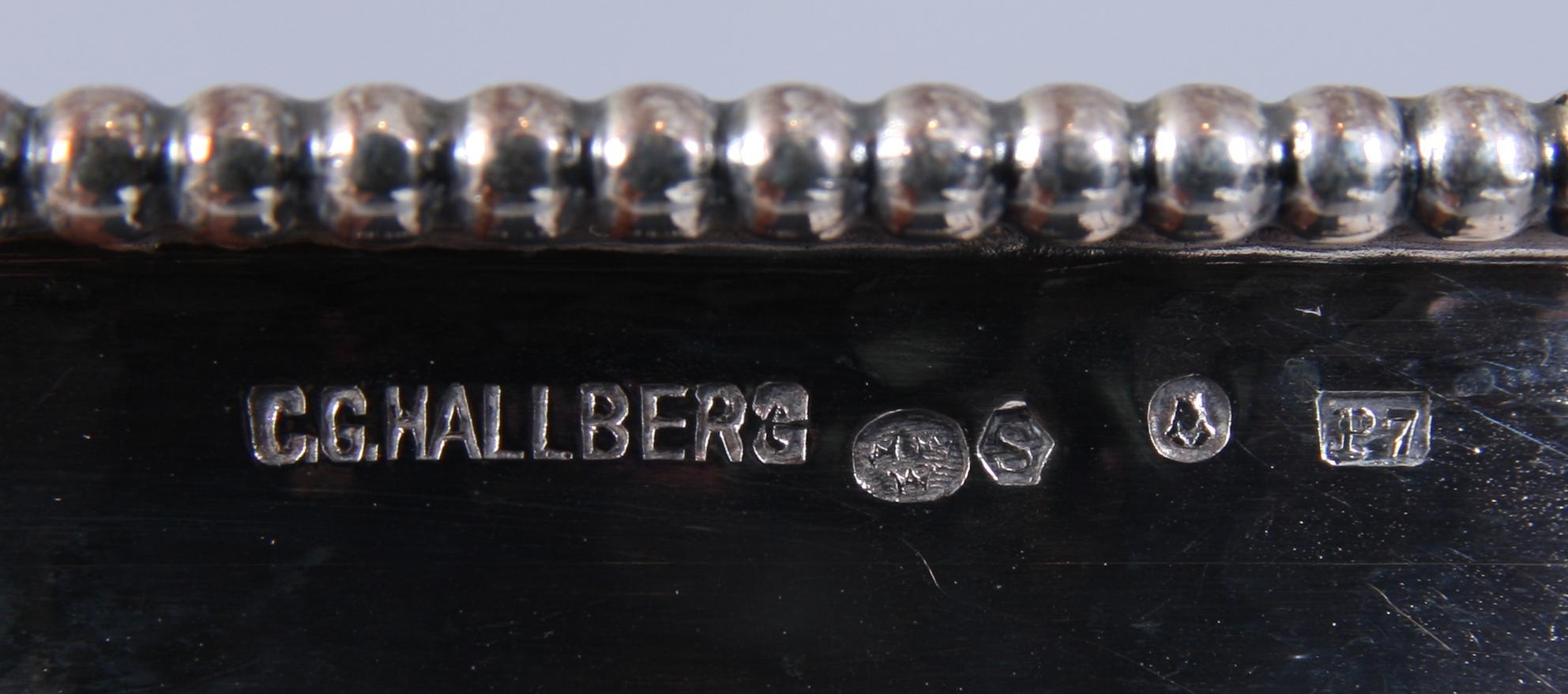 JARDINIERE, silver, C G Hallberg, Stockholm, 1917, 937 gram.
