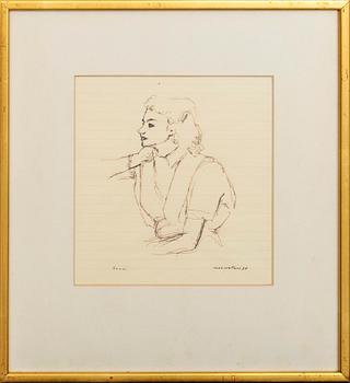 MAX WALTER SVANBERG, 2 teckningar, signerade, den ena daterad 50.