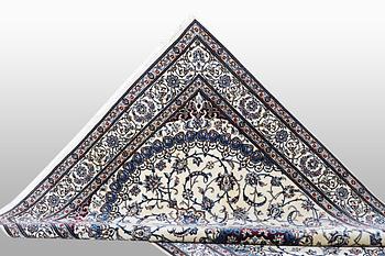 A rug, Nain, Part Silk, sk 6 LAA, ca 204 x 137 cm.