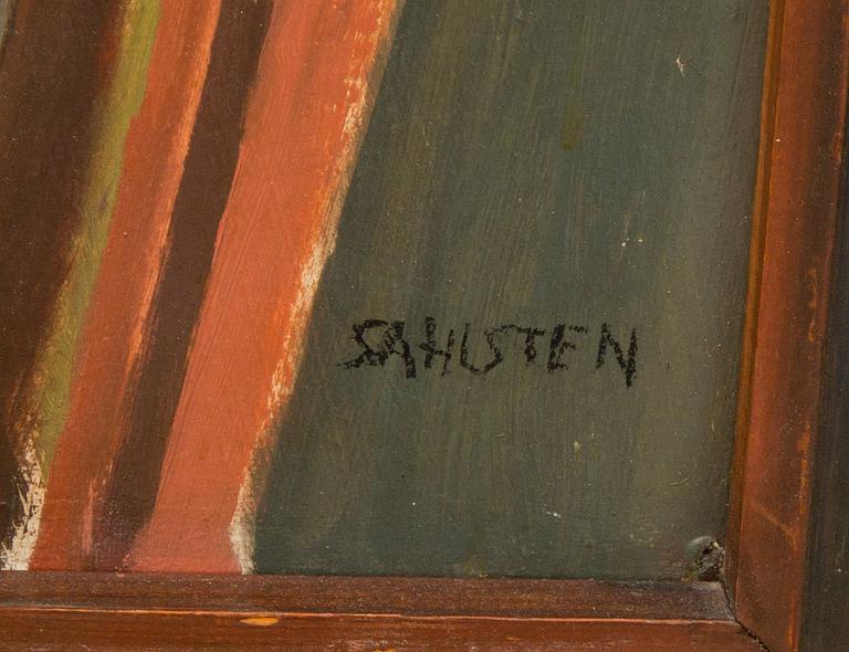 SVEN SAHLSTEN, olja på pannå, signerad.