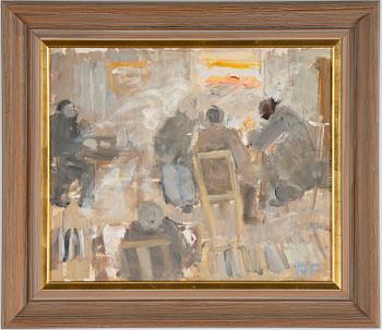 Ragnar Person, oil on panel, signed RP.