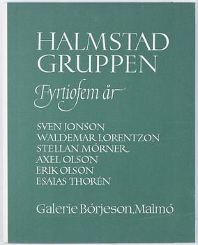GRAFIKMAPP, "Halmstadgruppen 45 år". 6 st litografier, signerade, numrerade 324/350.