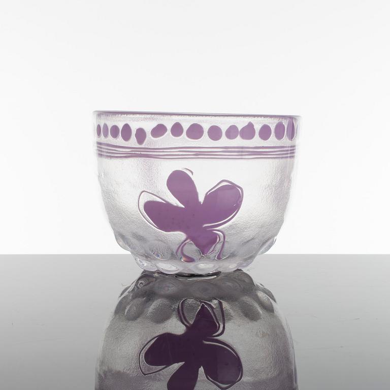 BERTIL VALLIEN, skål, glas, unik, Boda Åfors.