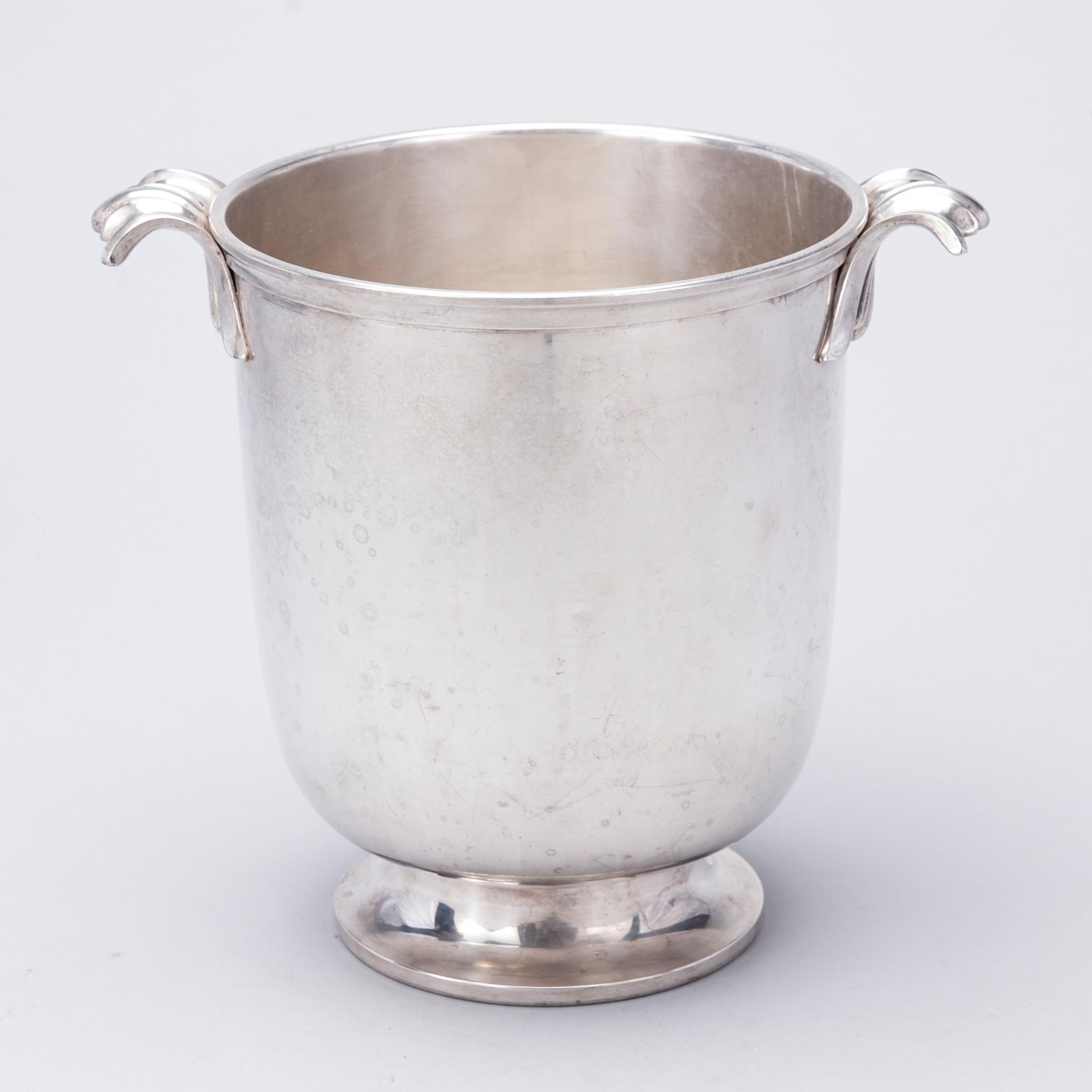 CHAMPAGNEKYLARE, försilvrad, Frankrike 1900-talets mitt.