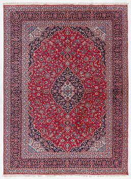 An Old Keshan carpet, approx. 400 x 299 cm.