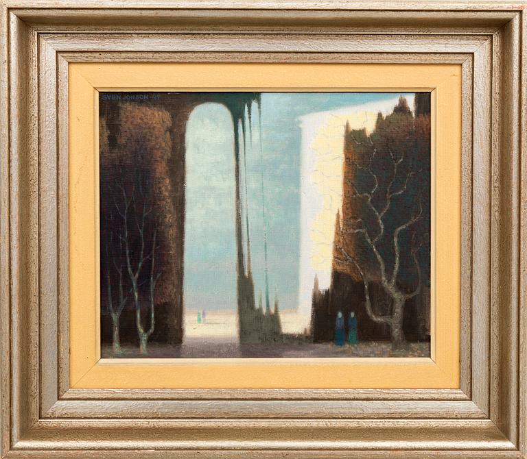 Sven Jonson, oil on canvas, signed and dated 47.