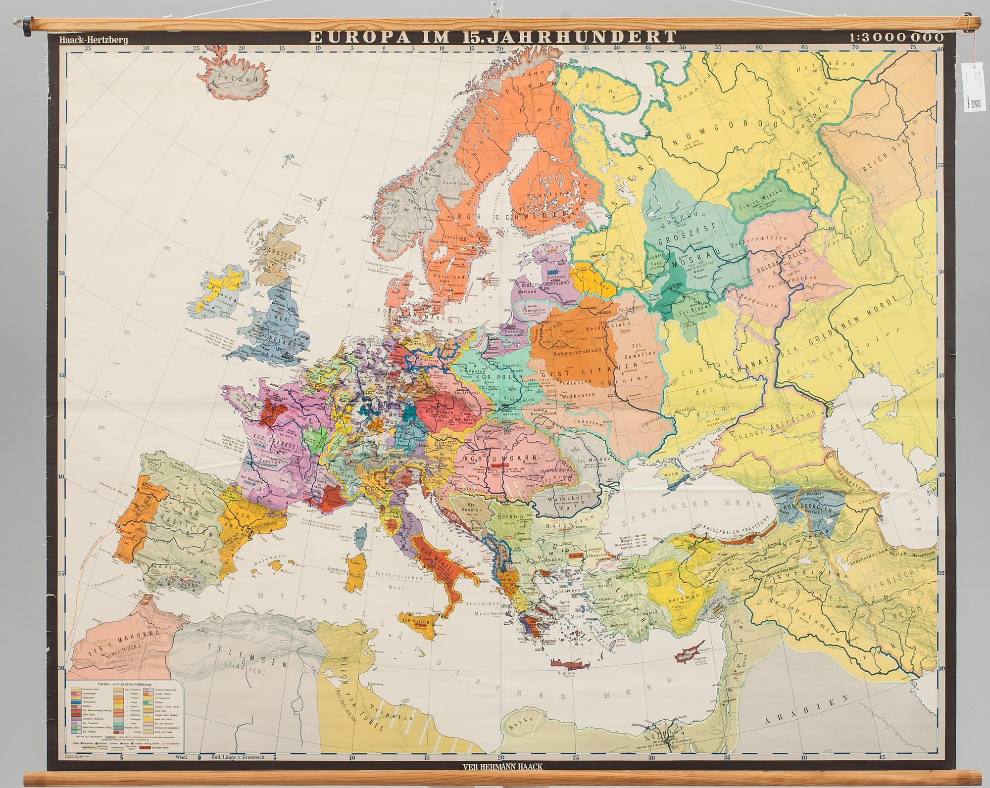 SKOLKARTA, Europa 1500-tal.