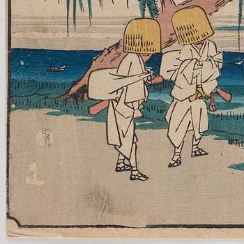 Ando Hiroshige (1797-1859), färgträsnitt. Japan, circa 1841-44.