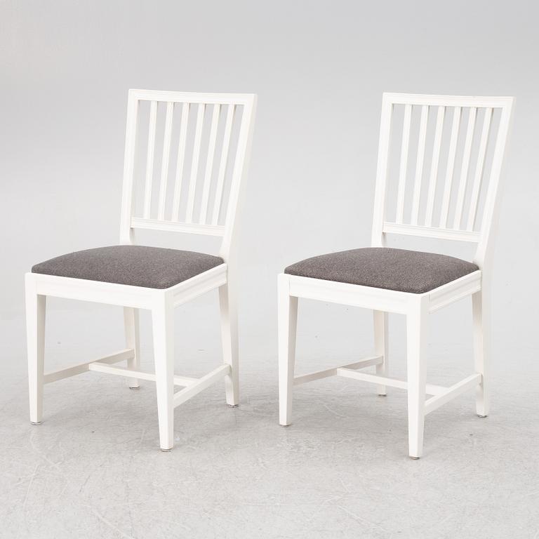 Chairs, 8 pcs, Leksand model, late 20th century.