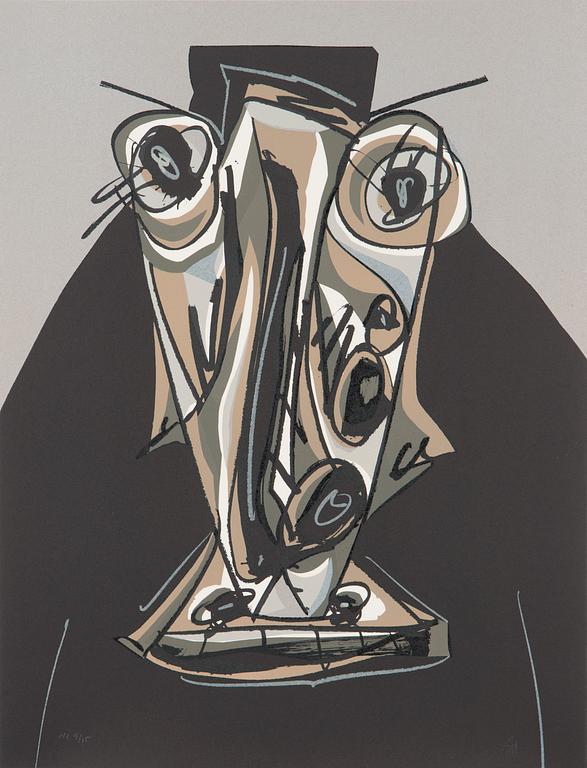 Antonio Saura, 5 lithographs from the portfolio 'Une Chair d'Ombre'.