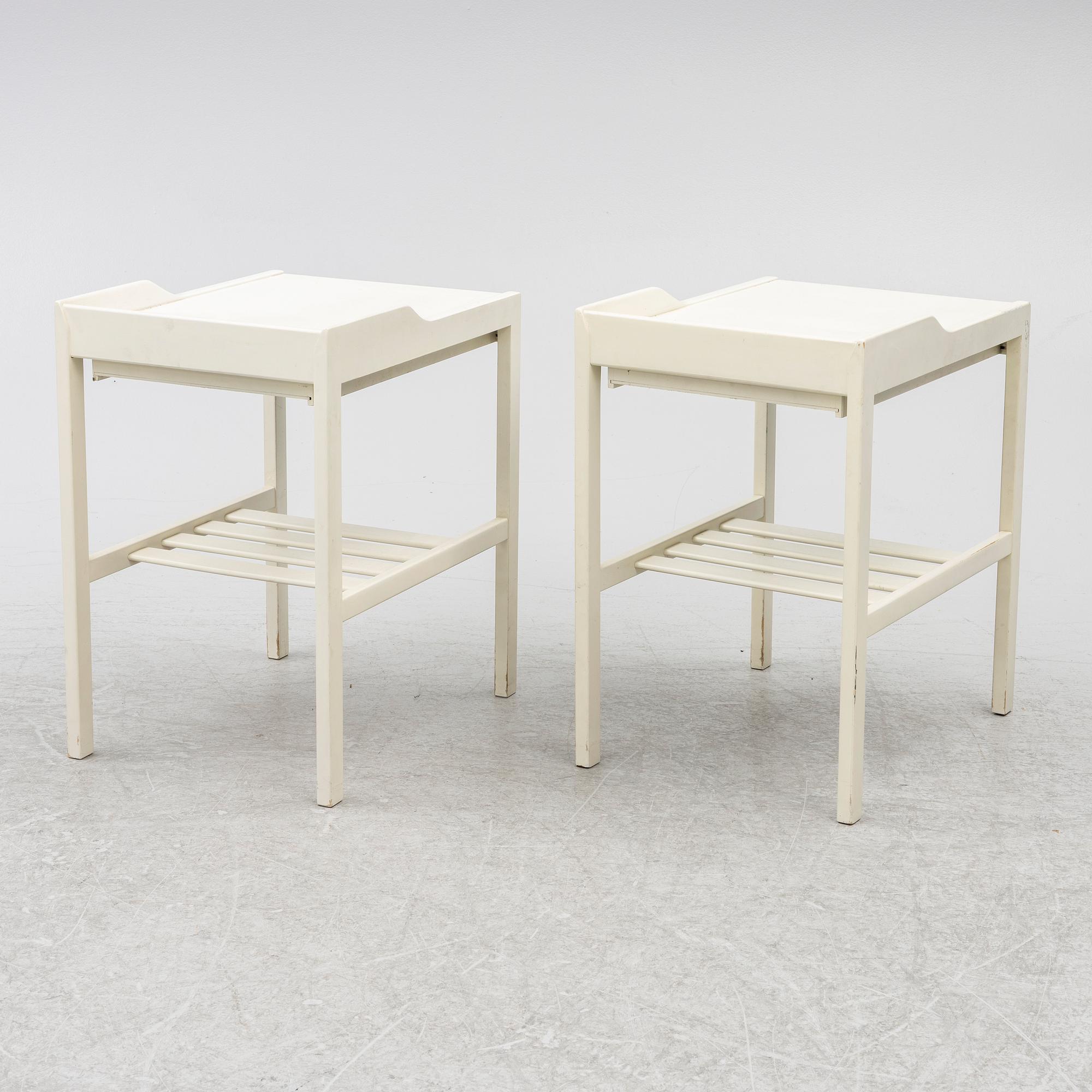 Bertil Fridhagen, bedside tables, a pair, Bodafors, 1960s.