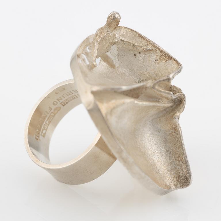 Björn Weckström, ring, silver, "Jaaras dream". Lapponia 1969.