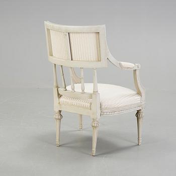 KARMSTOL, gustavianskt Stockholmsarbete, 1700-talets slut.