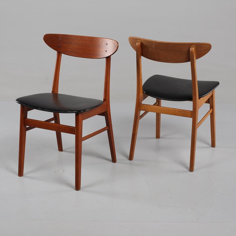 STOLAR, 6 st, Farstrup Möbelfabrik, Danmark, 1950/60-tal.