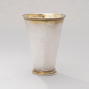 A BEAKER, silver, Stockholm 1713, Rudolf Wittkopf 1687-1722, weight 190 g.