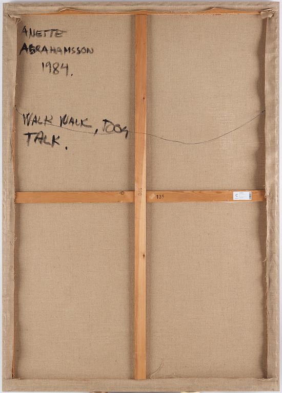 Anette Abrahamsson, signed and dated 1984 verso. Oil on canvas.