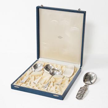 Serveringsbestick, 5 delar, silver, Norge, bl a David Andersen, Oslo, efter 1925.