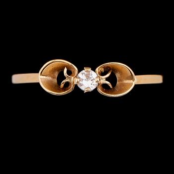 RINGAR, 6 st, 18 k guld med olika stenar. Total vikt ca 5 gram.