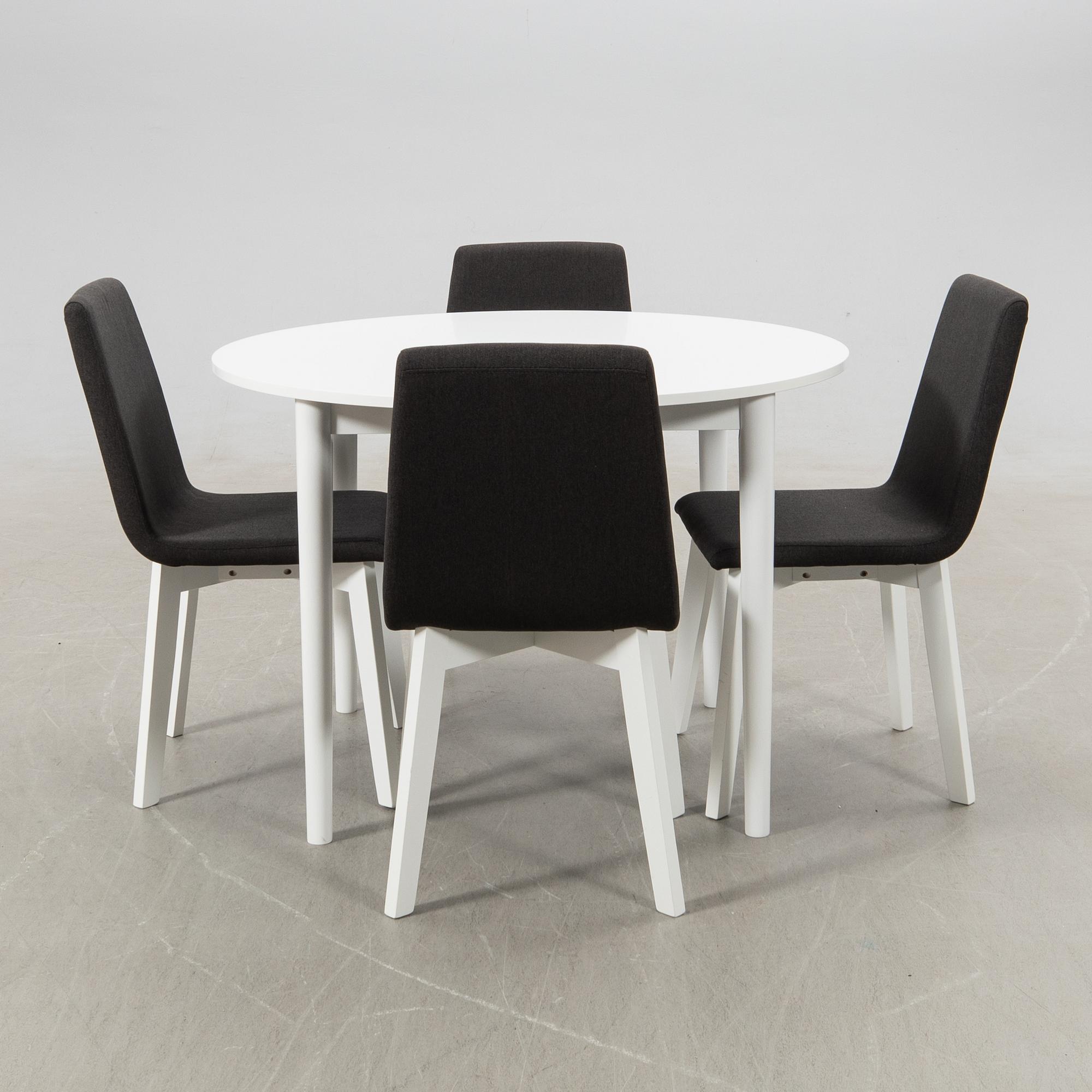 Bengt & Biritt-Marie Troedsson, dining group 5 pieces, "Runda & Deni" 2020s, manufactured by Troeds in Bjärnum.