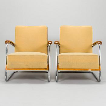 Pauli Blomstedt, a pair of 1930s armchairs and table for Merivaara Ltd.