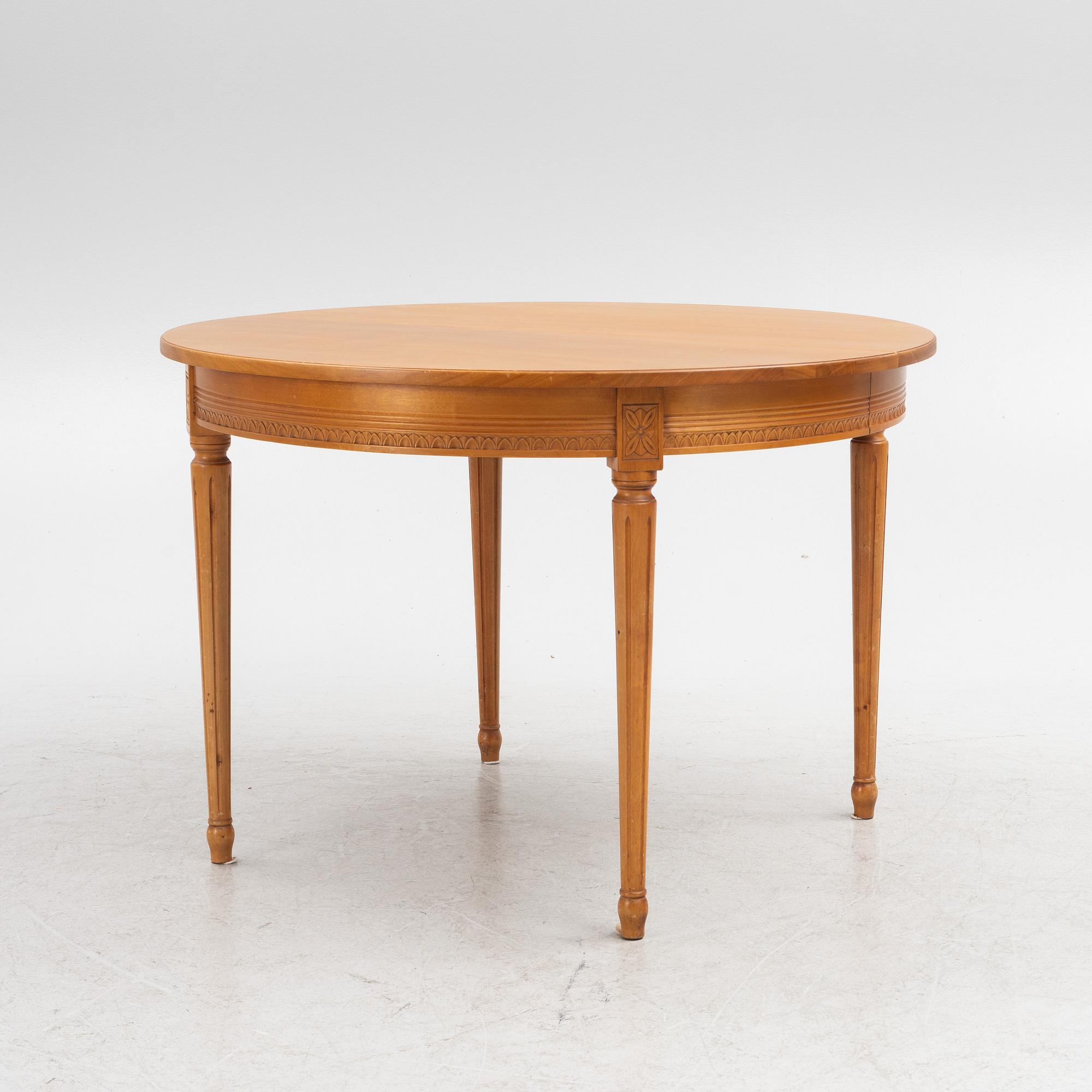 Dining set, 7 pieces, Gustavian style, including Taserud, Arvika, mid-20th Century.