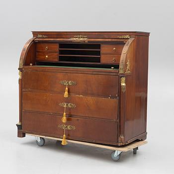 Rullklaffssekretär, Empire, 1800-talets första hälft.