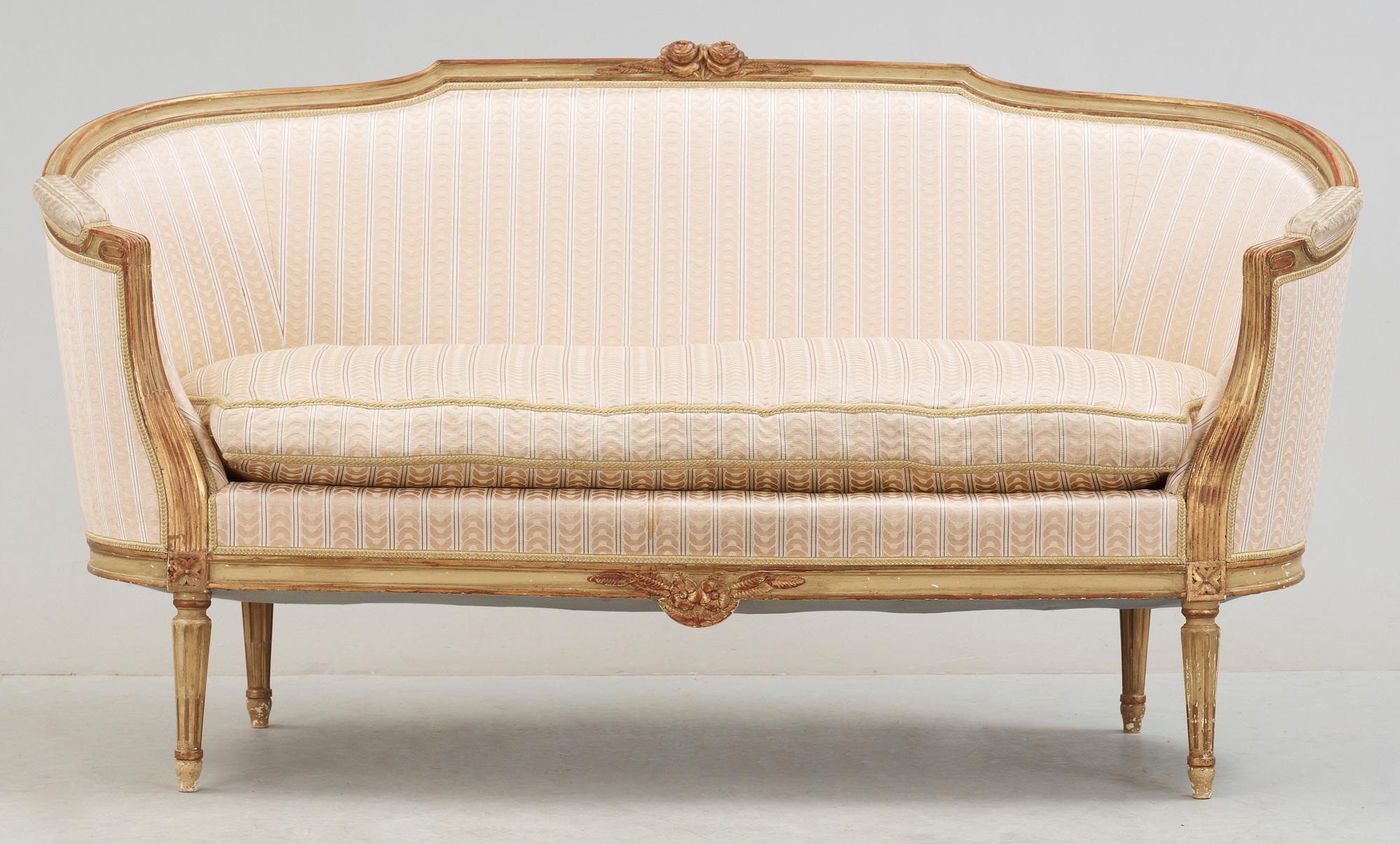 BADKARSSOFFA, gustaviansk stil, 1900-talets första hälft.