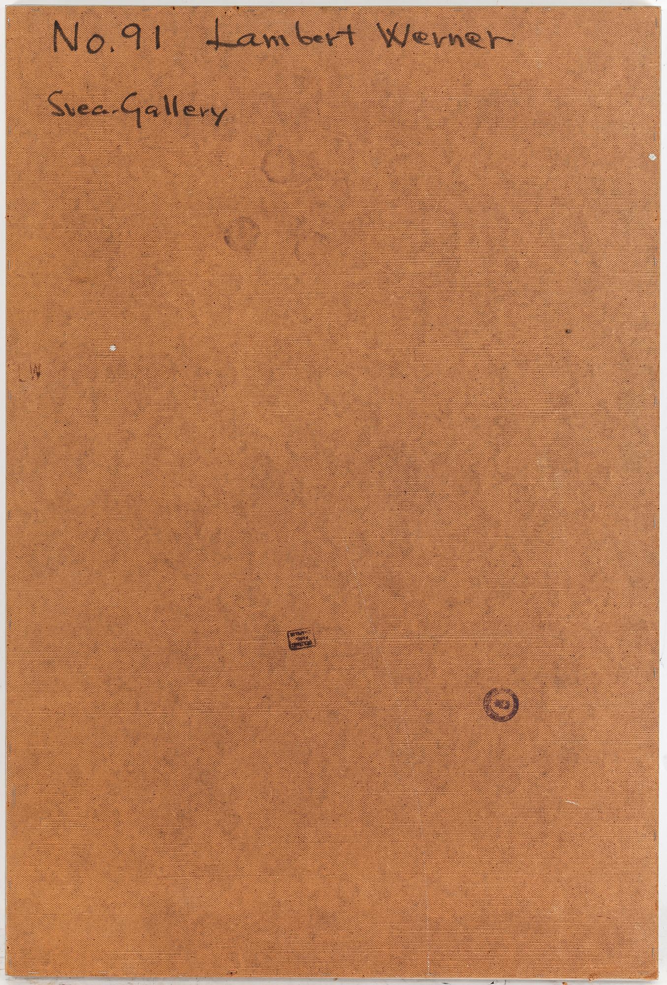 LAMBERT WERNER, "No 30", blandteknik, signerad och daterad - 61.