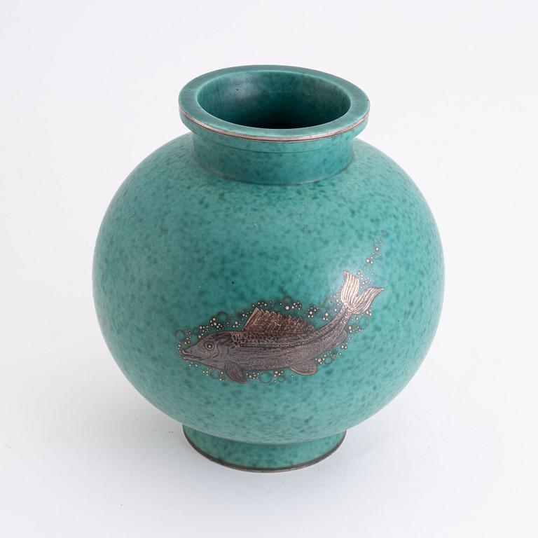 Wilhelm Kåge, a stoneware 'Argenta' vase, Gustavsberg.