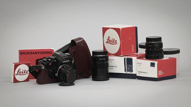 KAMERA, Leica, R3, 1980-tal samt OBJEKTIV.