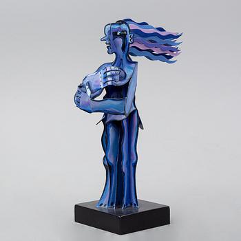 Timo Solin, skulptur, bemålad metall/järn, signerad och daterad -93.