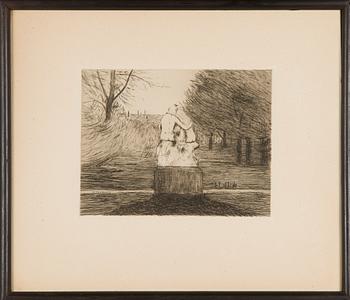 Hugo Simberg, "Luxemburgin puistossa".