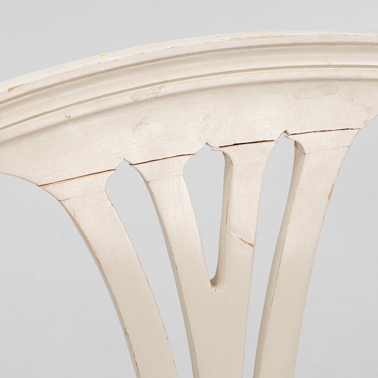 Six Gustavian style 'Fresta' chairs, IKEA, 1990's.