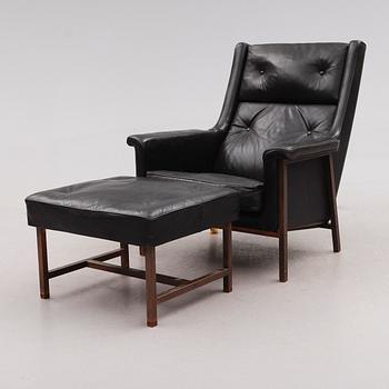 FÅTÖLJ MED FOTPALL, Ekselius, 1960-tal.