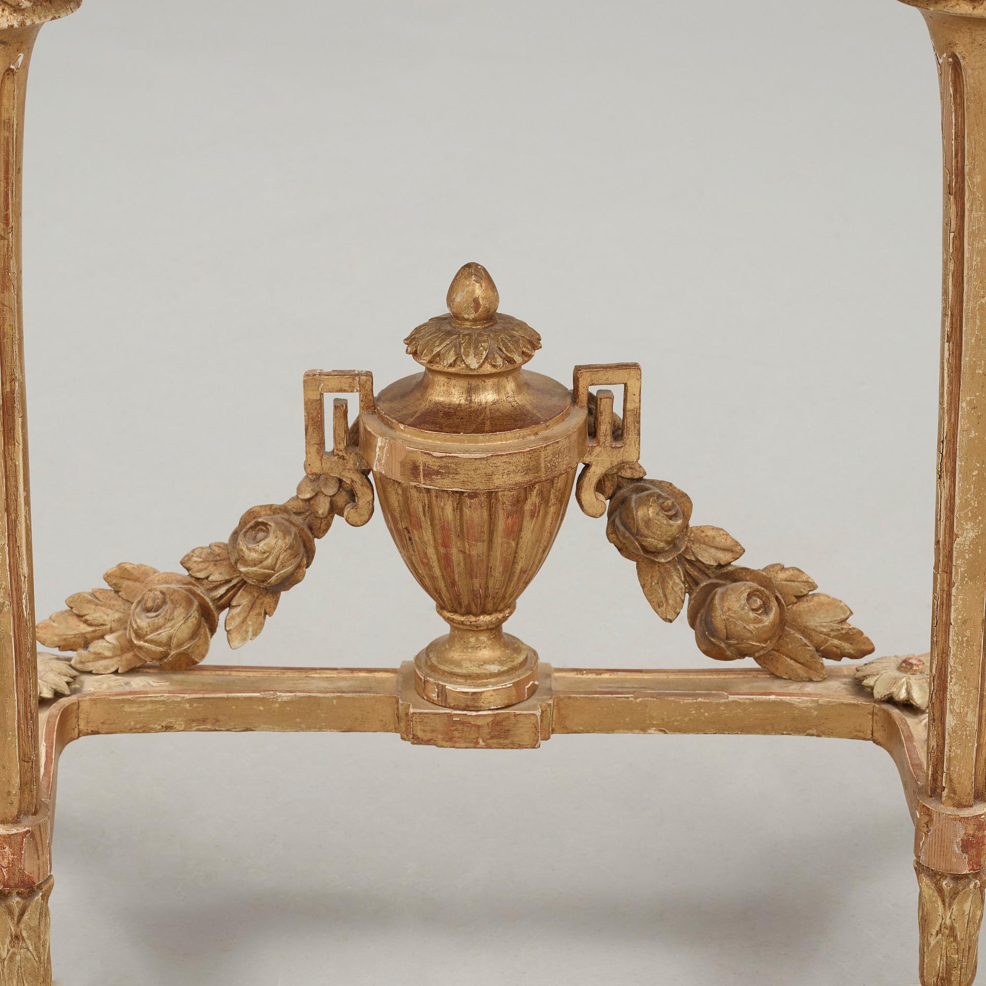 A Gustavian late 18th century console table.
