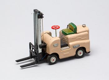 MEKANISK LEKSAK, gaffeltruck, Japan 1950-tal.
