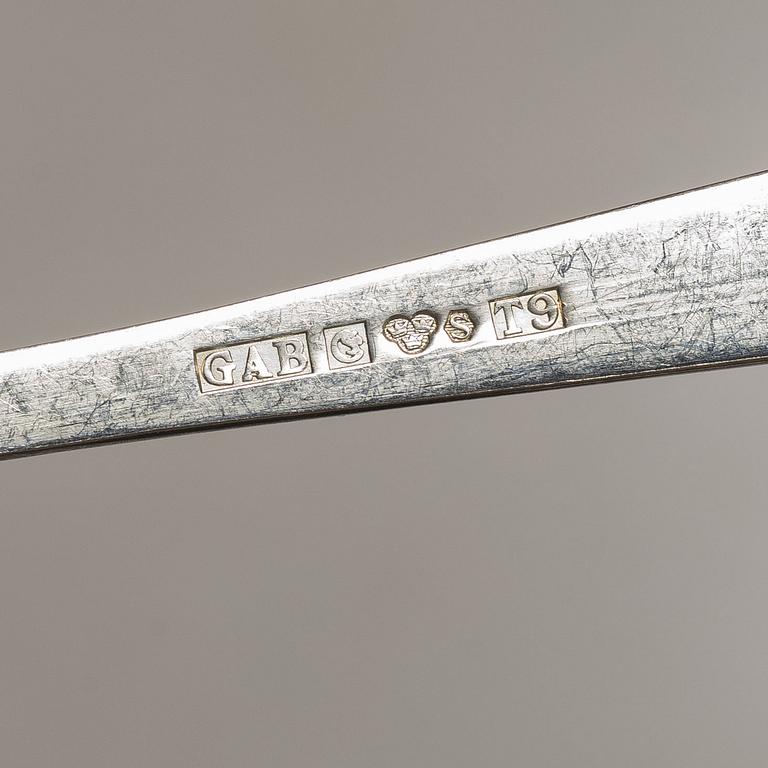 Jacob Ängman, Cutlery set, 37 pieces, silver, “Rosenholm”, GAB, including Eskilstuna 1969.